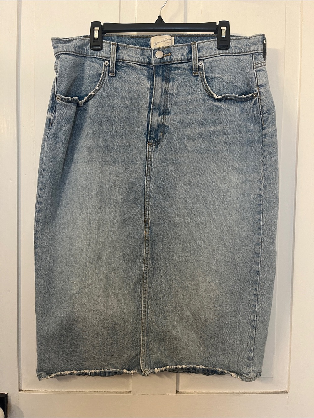 Universal Thread Light Wash Denim Midi Skirt